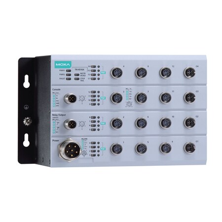 Moxa L2 MgdEthSwtch, 12 10/100Bs w/802.3At Poe+, Tn-4516A-12Poe-4Gpoe-Wv-Ct-T TN-4516A-12PoE-4GPoE-WV-CT-T